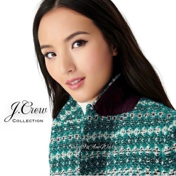 J.Crew Collection NWOT blazer in teal textured Italian Jacquard *shop@iamwarrior - Picture 2 of 13